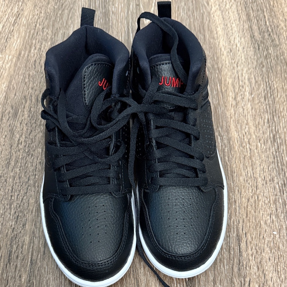 Jumpman Black and Red Boy’s High-Top Sneakers